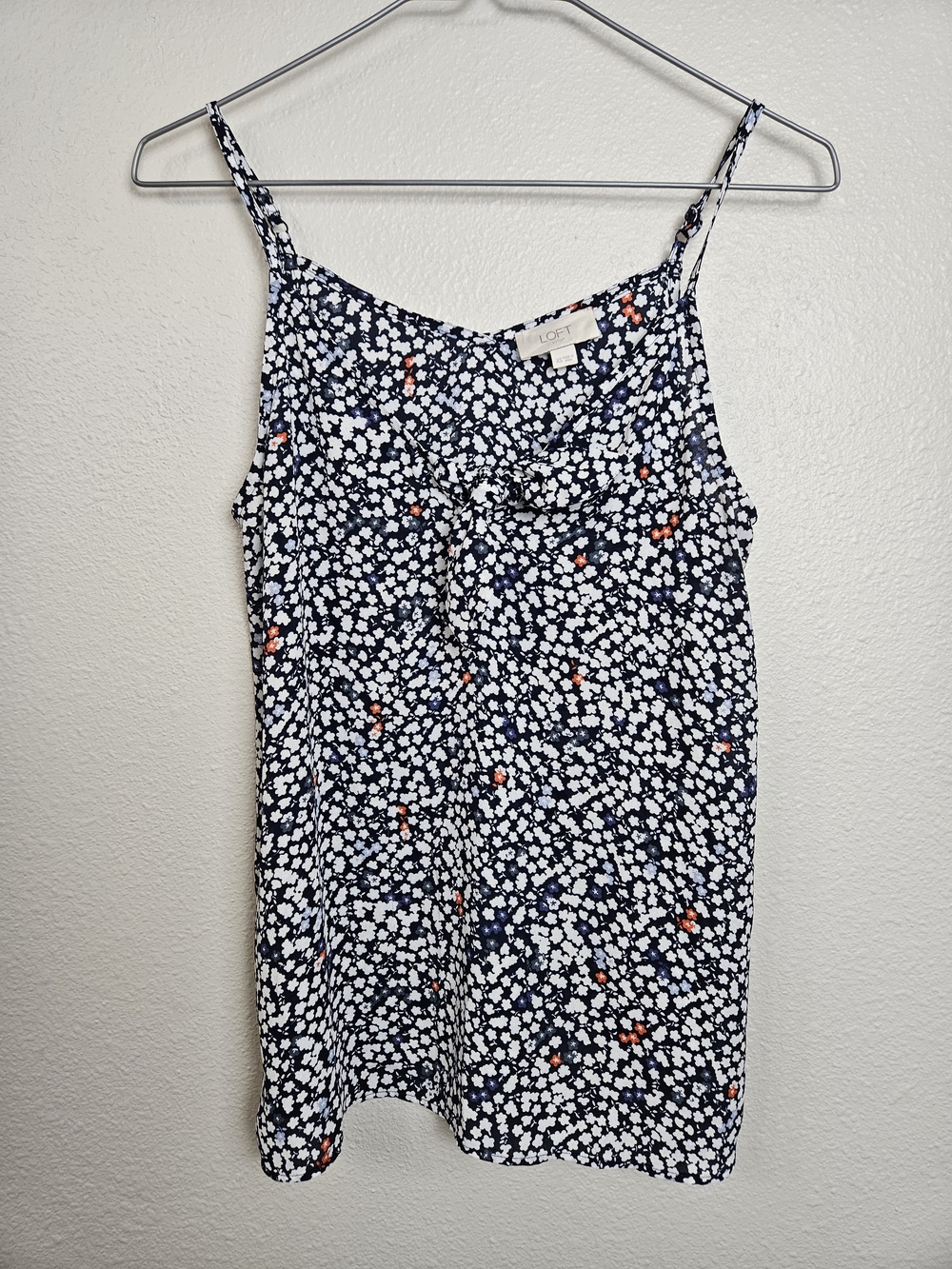 LOFT Navy Floral Spaghetti Strap Camisole XS